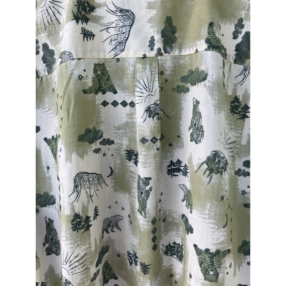 Patagonia Go-To Shirt XL Green Bear Mountain Moon Forest Organic Cotton 52691 - Picture 4 of 9